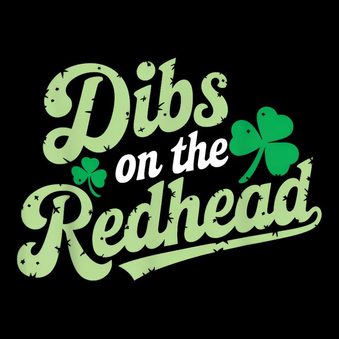 St Patricks Day Dibs On The Redhead Irish Flat Bill Trucker Hat