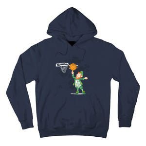 St PatrickS Day Skeleton Leprechaun Basketball Tall Hoodie