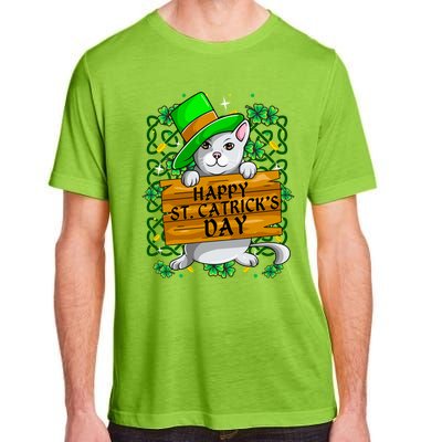 St Patricks Day Happy St Catricks Cat Shenanigans Gift Adult ChromaSoft Performance T-Shirt