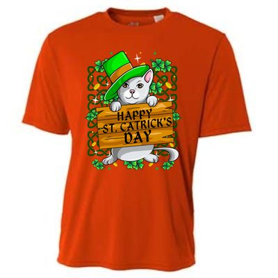 St Patricks Day Happy St Catricks Cat Shenanigans Gift Cooling Performance Crew T-Shirt