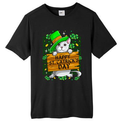 St Patricks Day Happy St Catricks Cat Shenanigans Gift Tall Fusion ChromaSoft Performance T-Shirt