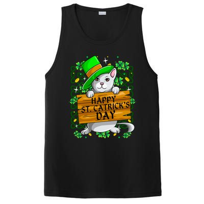 St Patricks Day Happy St Catricks Cat Shenanigans Gift PosiCharge Competitor Tank