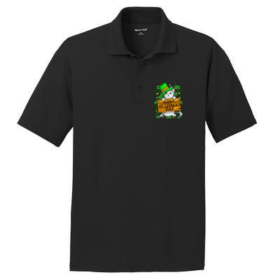 St Patricks Day Happy St Catricks Cat Shenanigans Gift PosiCharge RacerMesh Polo