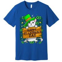 St Patricks Day Happy St Catricks Cat Shenanigans Gift Premium T-Shirt