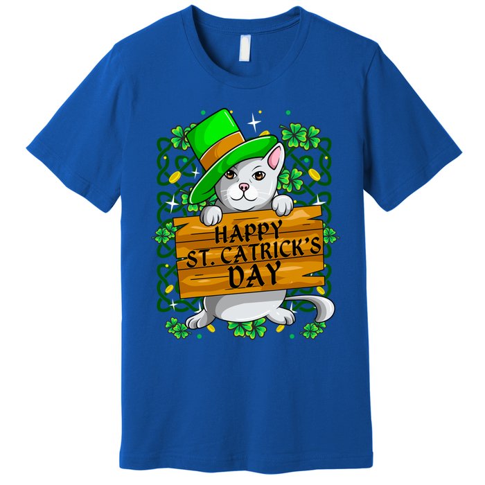 St Patricks Day Happy St Catricks Cat Shenanigans Gift Premium T-Shirt