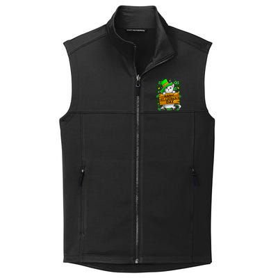 St Patricks Day Happy St Catricks Cat Shenanigans Gift Collective Smooth Fleece Vest