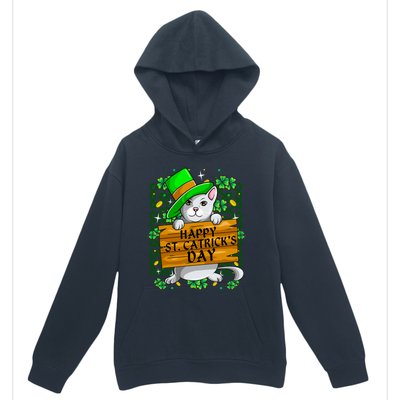 St Patricks Day Happy St Catricks Cat Shenanigans Gift Urban Pullover Hoodie