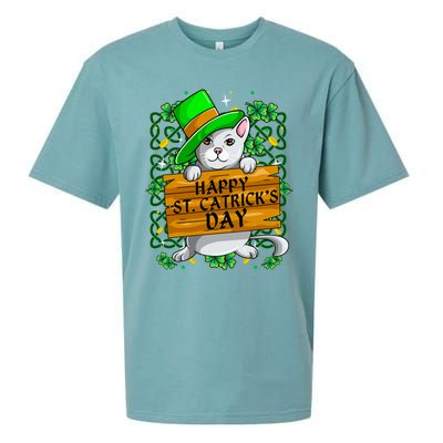 St Patricks Day Happy St Catricks Cat Shenanigans Gift Sueded Cloud Jersey T-Shirt