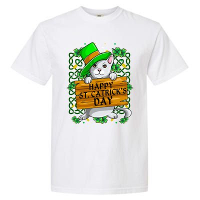 St Patricks Day Happy St Catricks Cat Shenanigans Gift Garment-Dyed Heavyweight T-Shirt