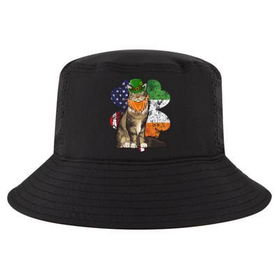 St Patricks Day Irish American Flag Maine Coon Cat Meaningful Gift Cool Comfort Performance Bucket Hat