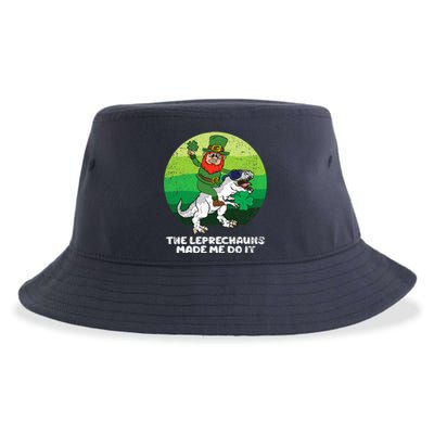 St Patricks Day Boy Girl The Leprechauns Made Me Do It Sustainable Bucket Hat