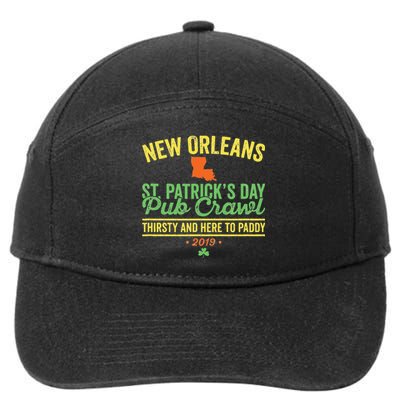 St Patrick's Day New Orleans Pub Crawl Parade 7-Panel Snapback Hat