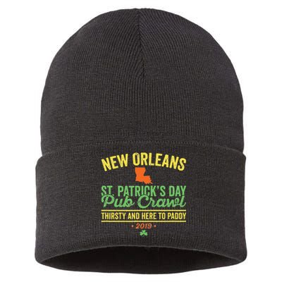 St Patrick's Day New Orleans Pub Crawl Parade Sustainable Knit Beanie