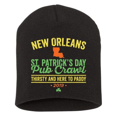 St Patrick's Day New Orleans Pub Crawl Parade Short Acrylic Beanie