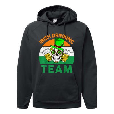 St Patricks Day Irish Drinking Team Funny Performance Fleece Hoodie