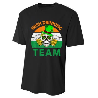 St Patricks Day Irish Drinking Team Funny Performance Sprint T-Shirt