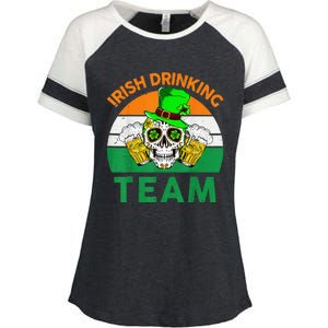 St Patricks Day Irish Drinking Team Funny Enza Ladies Jersey Colorblock Tee