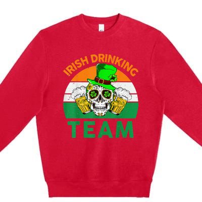 St Patricks Day Irish Drinking Team Funny Premium Crewneck Sweatshirt