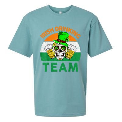 St Patricks Day Irish Drinking Team Funny Sueded Cloud Jersey T-Shirt