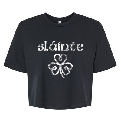 St Patricks Day, Slainte, Funny St Patricks Day Bella+Canvas Jersey Crop Tee