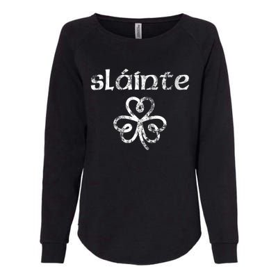 St Patricks Day, Slainte, Funny St Patricks Day Womens California Wash Sweatshirt