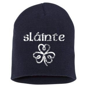 St Patricks Day, Slainte, Funny St Patricks Day Short Acrylic Beanie