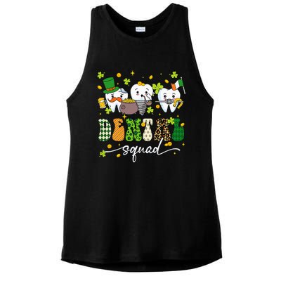 St Patrick Day Dental Squad Saint Paddys Teeth Irish Dentist Ladies PosiCharge Tri-Blend Wicking Tank