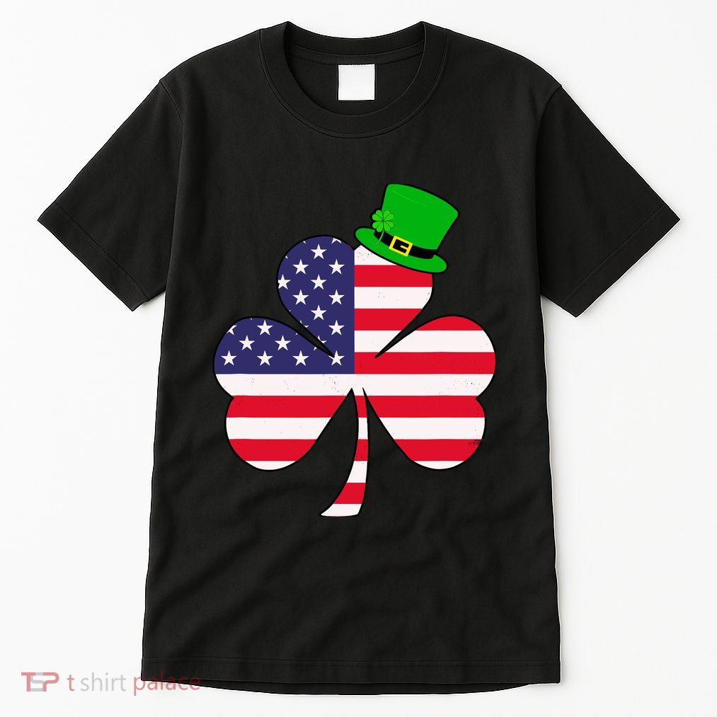 St Patricks Day | Irish American Flag Shamrock Tall T-Shirt