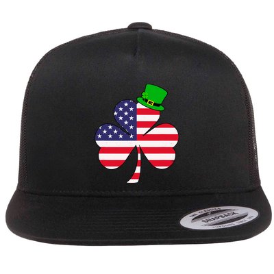 St Patricks Day | Irish American Flag Shamrock Flatbill Hat
