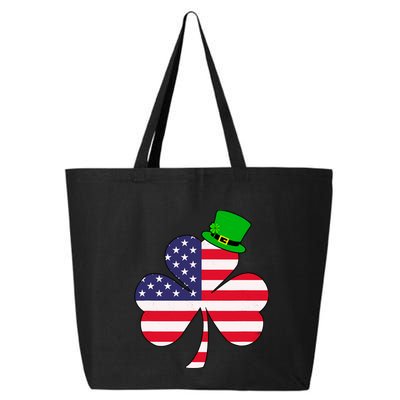 St Patricks Day | Irish American Flag Shamrock 25L Jumbo Tote