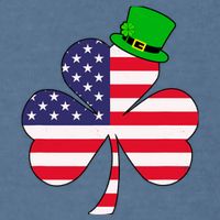 St Patricks Day | Irish American Flag Shamrock Garment-Dyed Sweatshirt