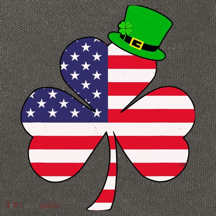St Patricks Day | Irish American Flag Shamrock Cotton Canvas Backpack