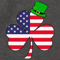 St Patricks Day | Irish American Flag Shamrock Vector Backpack