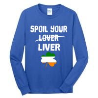 St Patricks Day Liver Joke Ing Irish Flag Humor Gift Tall Long Sleeve T-Shirt