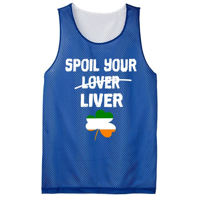 St Patricks Day Liver Joke Ing Irish Flag Humor Gift Mesh Reversible Basketball Jersey Tank