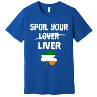 St Patricks Day Liver Joke Ing Irish Flag Humor Gift Premium T-Shirt