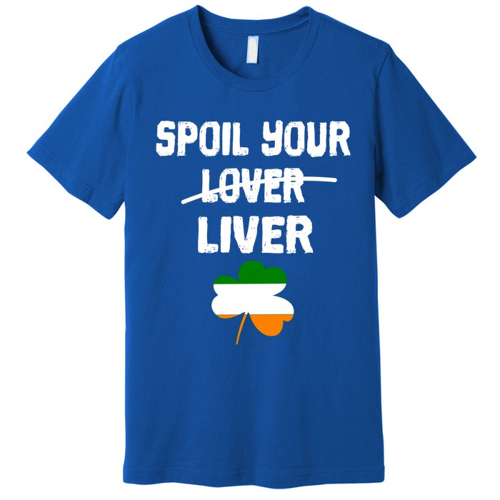 St Patricks Day Liver Joke Ing Irish Flag Humor Gift Premium T-Shirt