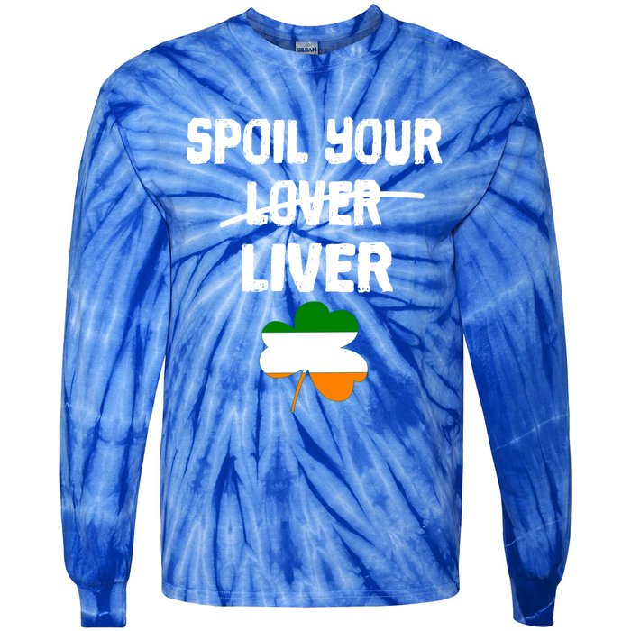 St Patricks Day Liver Joke Ing Irish Flag Humor Gift Tie-Dye Long Sleeve Shirt