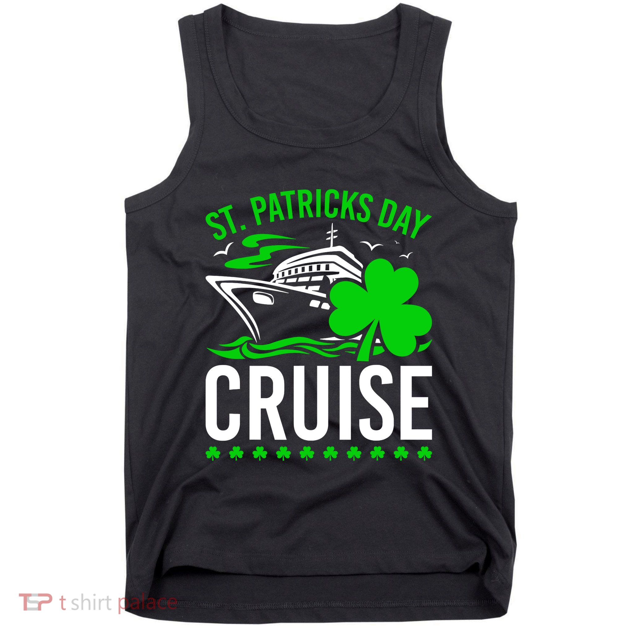 St. Patricks Day Cruising Trip Black Small Crew Neck Tank Top