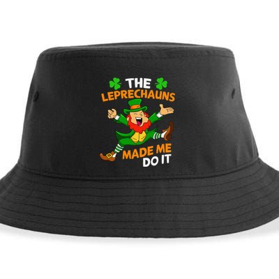 St Patricks Day The Leprechauns Made Me Do It Sustainable Bucket Hat