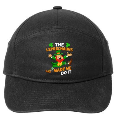St Patricks Day The Leprechauns Made Me Do It 7-Panel Snapback Hat