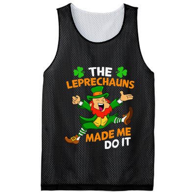 St Patricks Day The Leprechauns Made Me Do It Mesh Reversible Basketball Jersey Tank