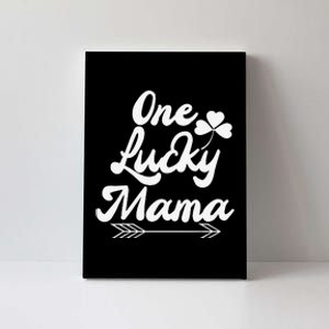 Saint Patrick's Day Funny Graphic Lucky Mama Quote Green Canvas