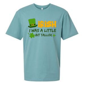 Saint Patrick's Day Ireland Irish I Was A Little Bit Taller Sueded Cloud Jersey T-Shirt