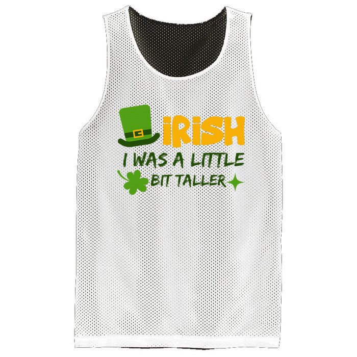 Saint Patrick's Day Ireland Irish I Was A Little Bit Taller Mesh Reversible Basketball Jersey Tank