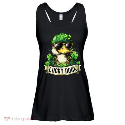 St Patricks Day Lucky Duck Saint Paddys Day Ladies Essential Flowy Tank