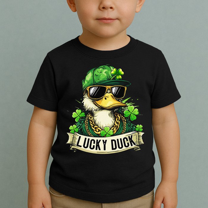 St Patricks Day Lucky Duck Saint Paddys Day Toddler T-Shirt