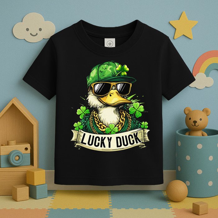 St Patricks Day Lucky Duck Saint Paddys Day Toddler T-Shirt