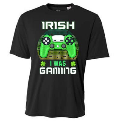 St Patricks Day Gamer Shamrock Irish I Was Gaming Cooling Performance Crew T-Shirt