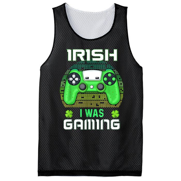 St Patricks Day Gamer Shamrock Irish I Was Gaming Mesh Reversible Basketball Jersey Tank